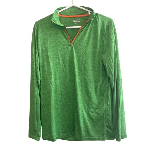 bcg Other - BCG Tru-Wick Men 1/4 Zip Pullover Active Long Sleeve Athletic Shirt Green Medium